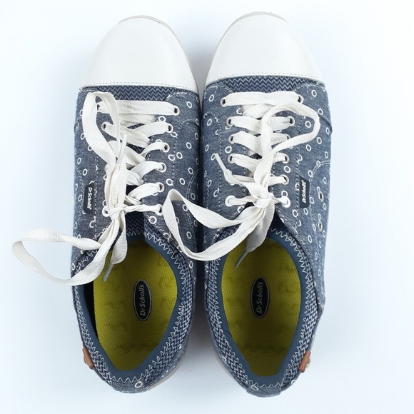 Dr Scholl's Women's 9 M Shoes Jamie Denim Fashion Sneakers 11696 Circle Grey - Picture 7 of 11